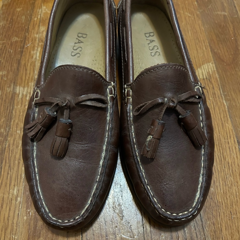 Bass Brown Loafers Moccasin-Style Slip-Ons